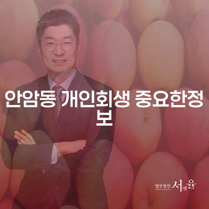 안암동 개인회생 중요한정보
