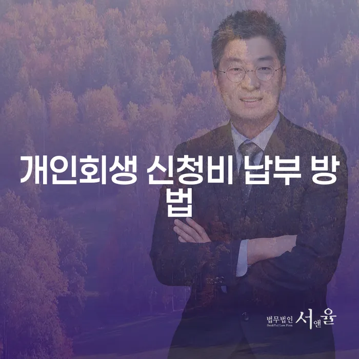 개인회생 신청비 납부 방법: 어떻게 해야 할까요?