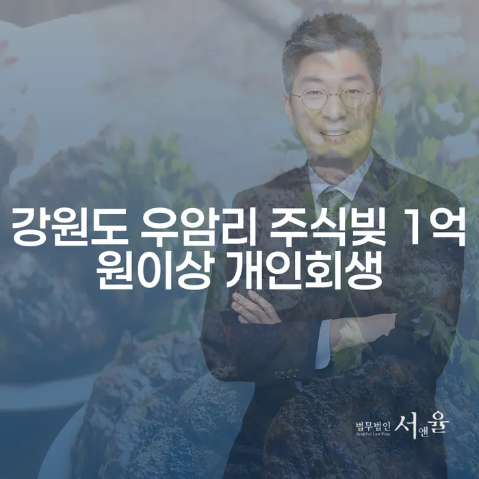 왜 강원도 우암리 주식빚 1억원이상 개인회생을 고려해야 할까요?
